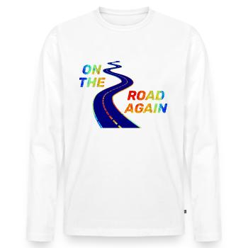 ENCORE SUR LA ROUTE - GLOBETROTTER - WORLD BUMPER - T-shirt manches longues Premium bio Homme - blanc - Devant - Nico (187cm)
