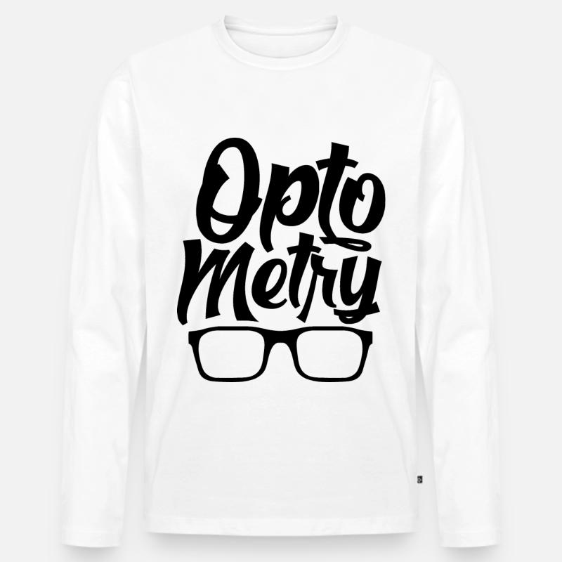 Optiker Optometrie Optometrist Optik Augenoptiker - Männer Premium Bio Langarmshirt - Weiß