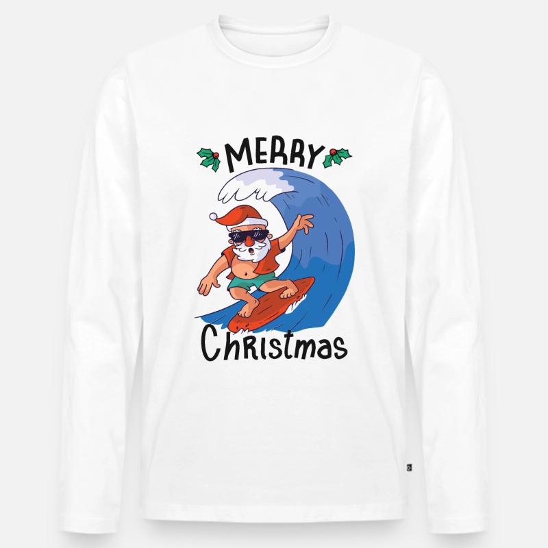 Weihnachten im Juli - Männer Premium Bio Langarmshirt - Weiß