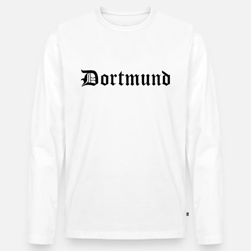 Dortmund - Männer Premium Bio Langarmshirt - Weiß