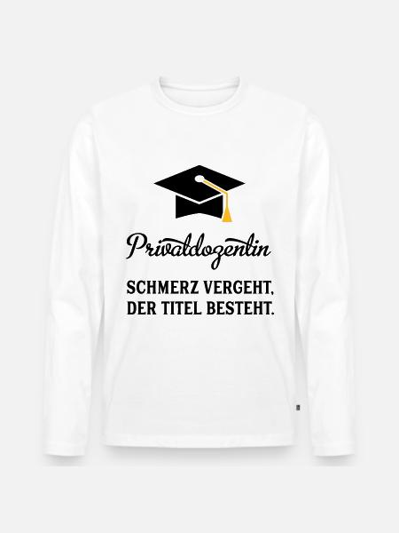 PDin - Männer Premium Bio Langarmshirt - Weiß