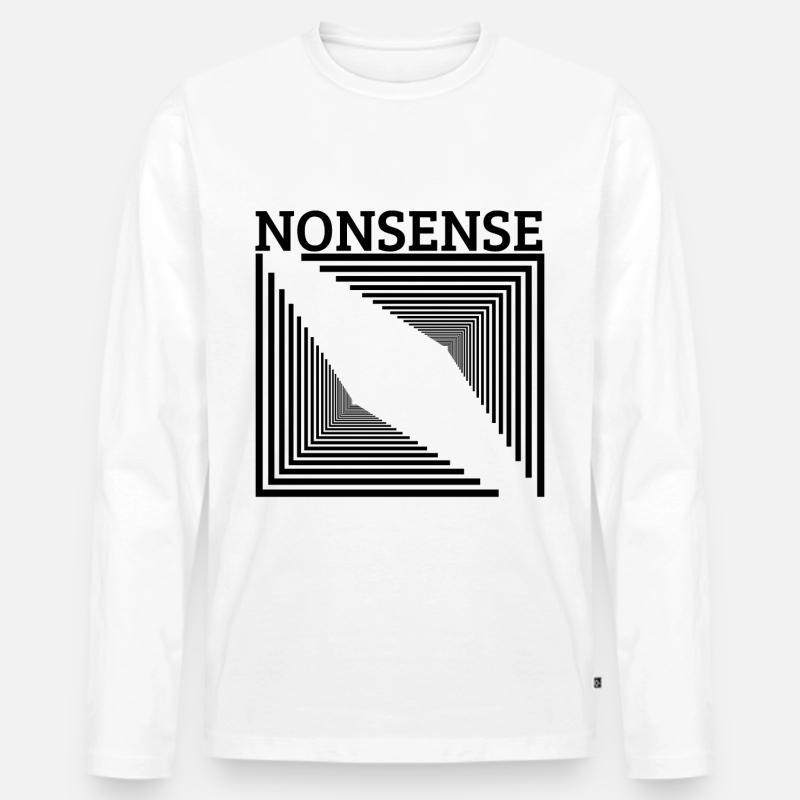 Nonsense - Männer Premium Bio Langarmshirt - Weiß