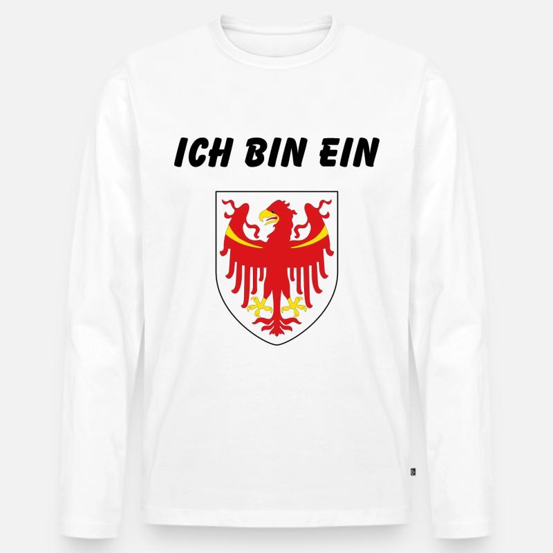 Ich bin ein Südtiroler - Männer Premium Bio Langarmshirt - Weiß