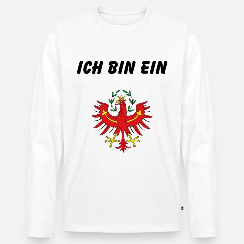 Ich bin ein Tiroler - Männer Premium Bio Langarmshirt - Weiß