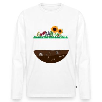Garten Gärtner Hobbygärtner - Männer Premium Bio Langarmshirt - Weiß - Vorne - Nico (187cm)