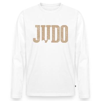 mom mama judo - Männer Premium Bio Langarmshirt - Weiß - Vorne - Nico (187cm)
