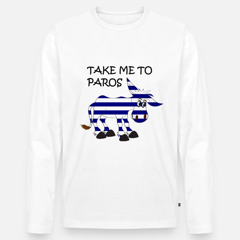 Ein Esel - Männer Premium Bio Langarmshirt - Weiß