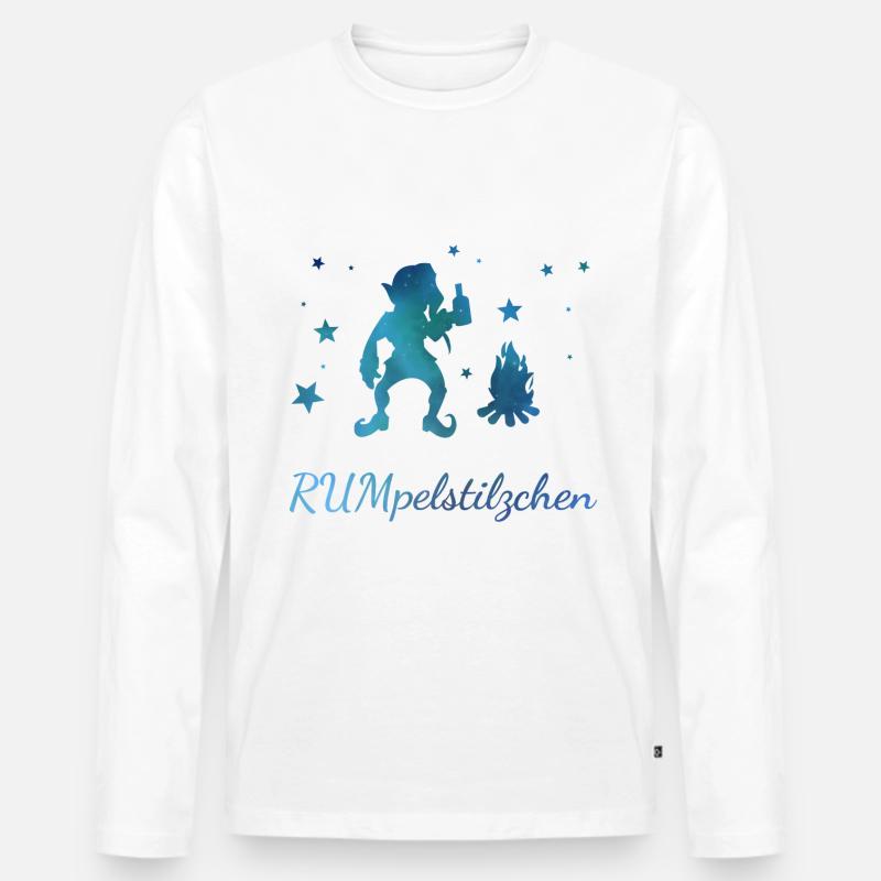 Rumpelstilzchen Geschenk Märchen Alkohol - Männer Premium Bio Langarmshirt - Weiß