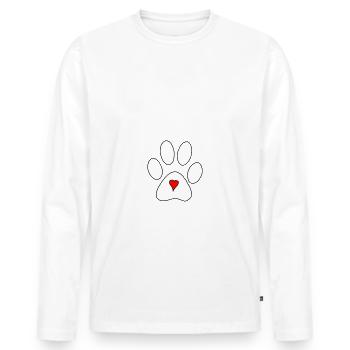 Hunde sind die besseren Menschen - Männer Premium Bio Langarmshirt - Weiß - Vorne - Nico (187cm)