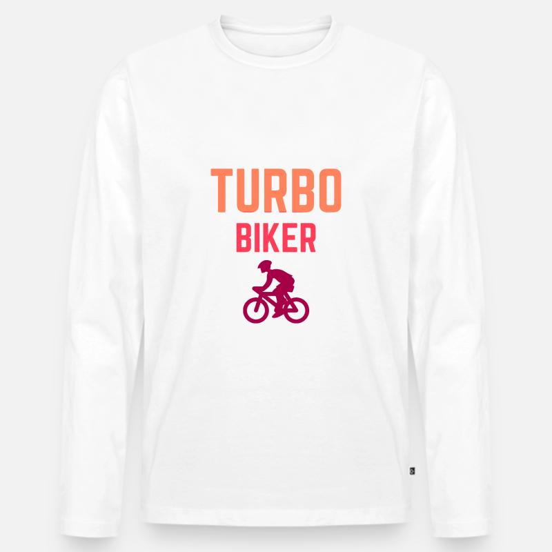 Fahrrad - Männer Premium Bio Langarmshirt - Weiß