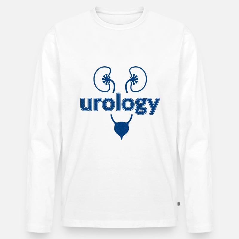 Lustiges Urologengeschenk - Männer Premium Bio Langarmshirt - Weiß