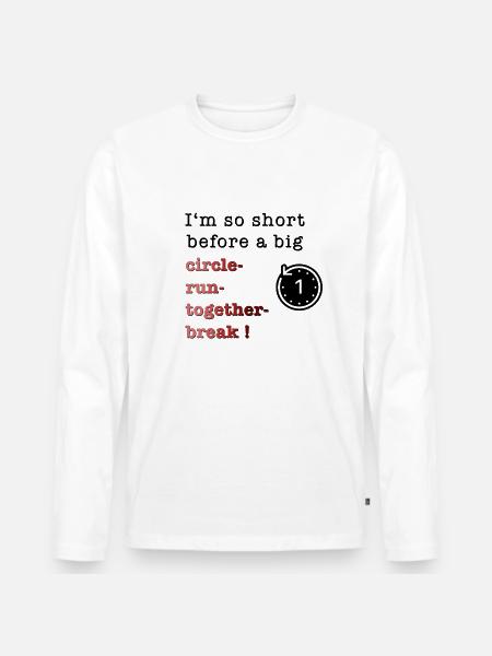 Circle - run - together - break - Men's Premium Organic Long Sleeve Shirt - white