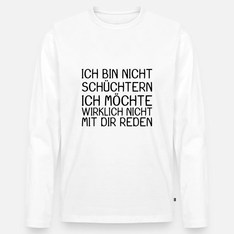 Witziger Spruch - Männer Premium Bio Langarmshirt - Weiß