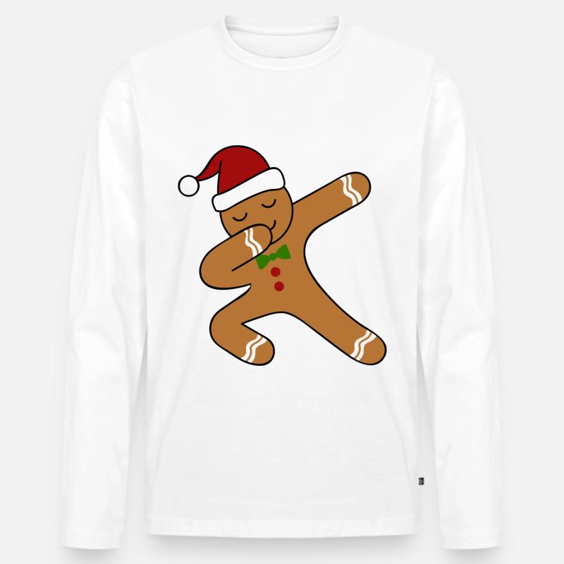 Dubbing Gingerbread - Männer Premium Bio Langarmshirt - Weiß
