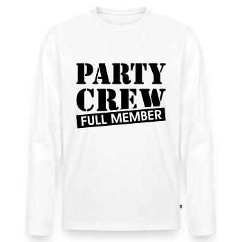 Party Crew Full Member Sommerfest Team - Männer Premium Bio Langarmshirt - Weiß - Vorne - Nico (187cm)