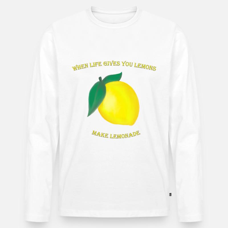 When Life Gives You Lemons Make Lemonade - Männer Premium Bio Langarmshirt - Weiß