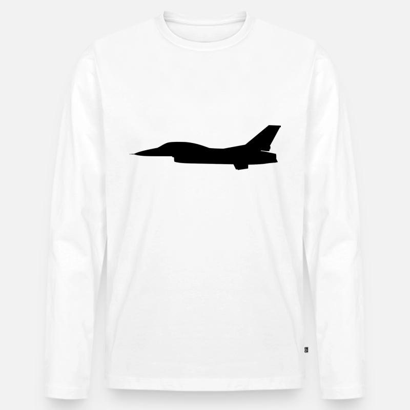 Ebene - Männer Premium Bio Langarmshirt - Weiß