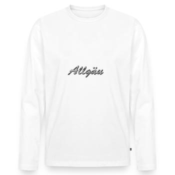 Allgaeu 1 - Männer Premium Bio Langarmshirt - Weiß - Vorne - Nico (187cm)