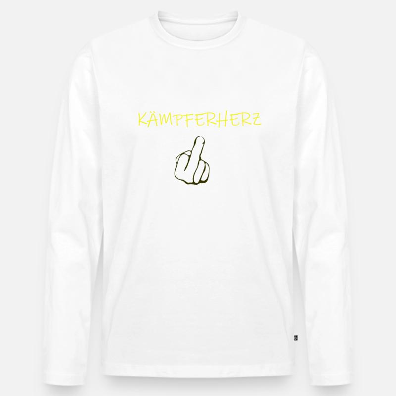 Sprüche - KÄMPFERHERZ - Männer Premium Bio Langarmshirt - undefined