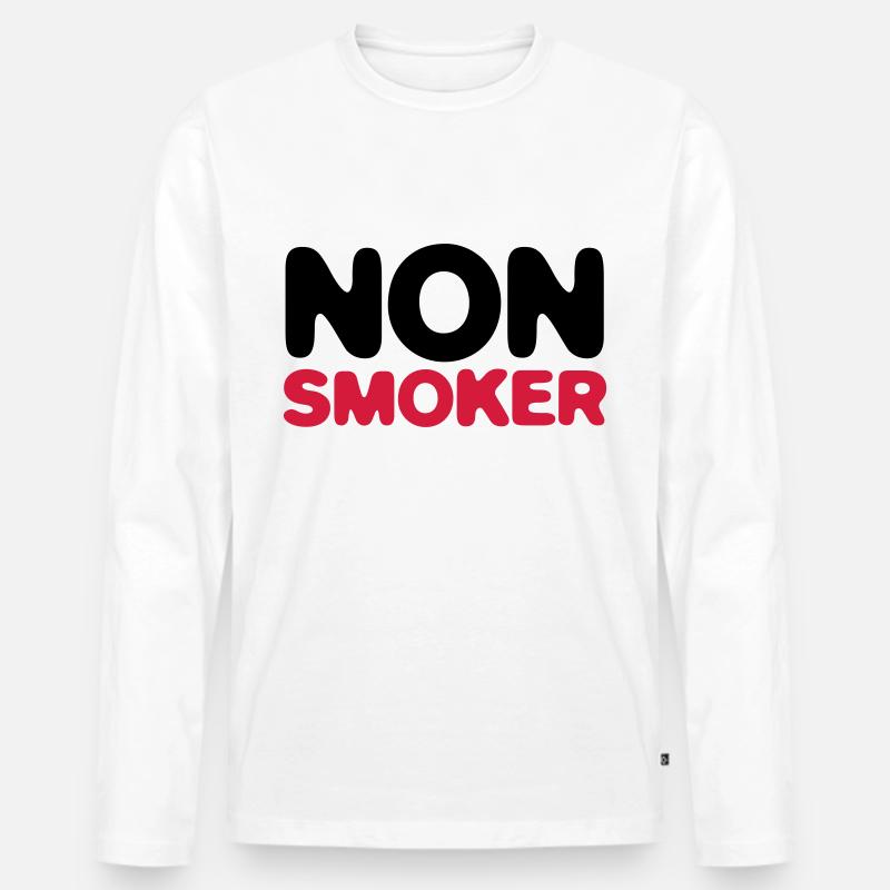 Ich bin Nichtraucher! - Männer Premium Bio Langarmshirt - Weiß
