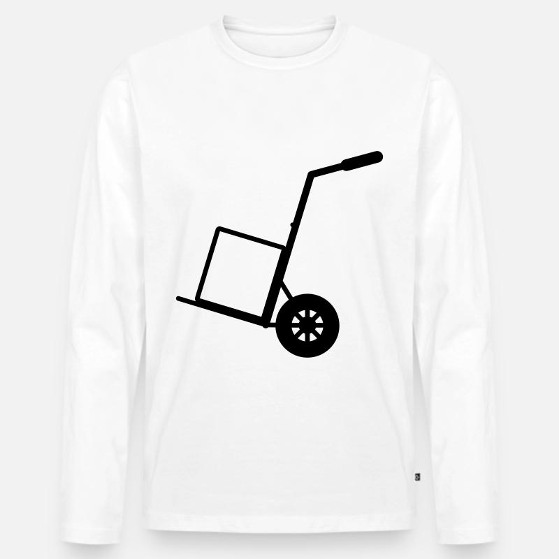 Sackkarre - Männer Premium Bio Langarmshirt - Weiß