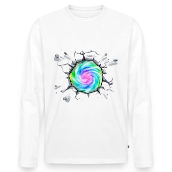 Portal Parallel World Universe Comic - Men's Premium Organic Long Sleeve Shirt - white - Front - Nico (187cm)