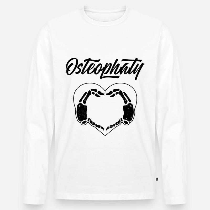 Osteopathie Osteopathen Chiropraktik Osteopath - Männer Premium Bio Langarmshirt - Weiß