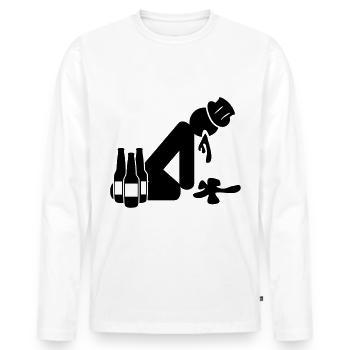 Bachelor Party Crew Member 2 - T-shirt manches longues Premium bio Homme - blanc - Devant - Nico (187cm)