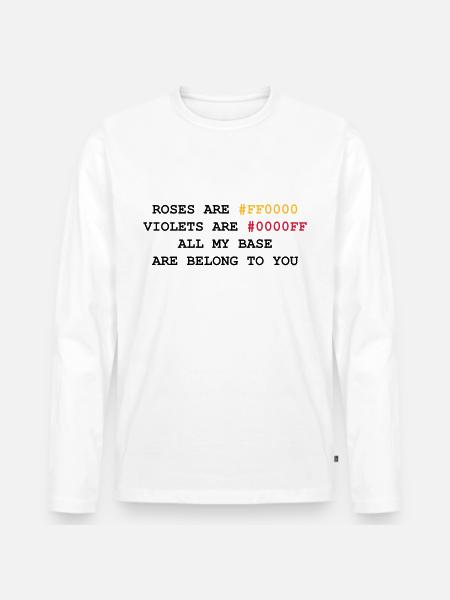 NERD HUMOR: Love letter - Men's Premium Organic Long Sleeve Shirt - white