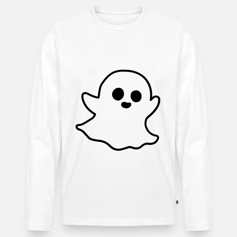 Geist - Männer Premium Bio Langarmshirt - Weiß