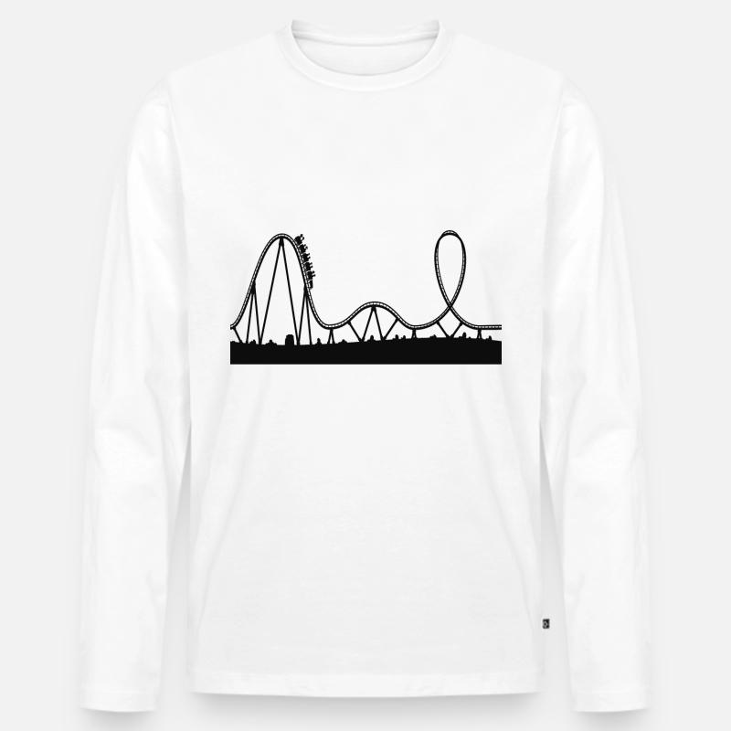Karussell - Männer Premium Bio Langarmshirt - Weiß