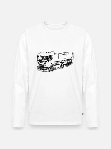 Camion camion - T-shirt manches longues Premium bio Homme - blanc
