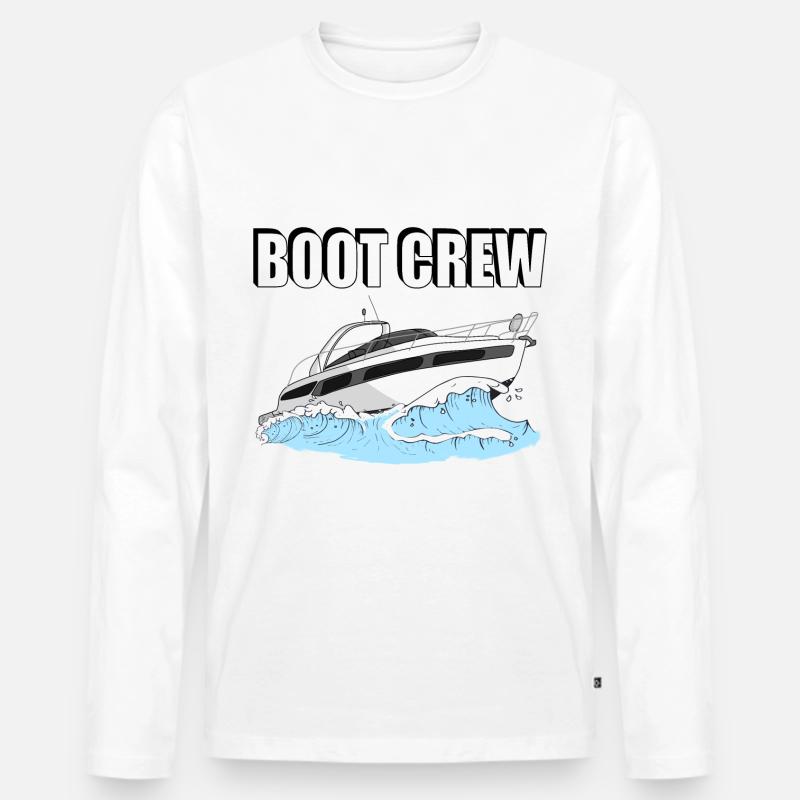 Boot Crew Motorboot - Männer Premium Bio Langarmshirt - undefined
