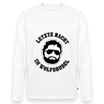 Junggesellenabschieds Accessoire - Geschenk - Männer Premium Bio Langarmshirt - Weiß - Vorne - Nico (187cm)