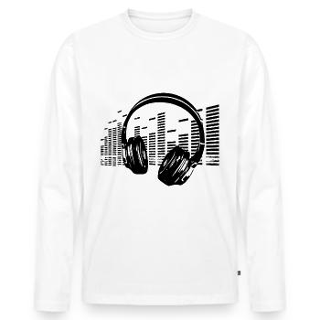 Retro Musik Music techno rave house 2reborn bl - Männer Premium Bio Langarmshirt - Weiß - Vorne - Nico (187cm)