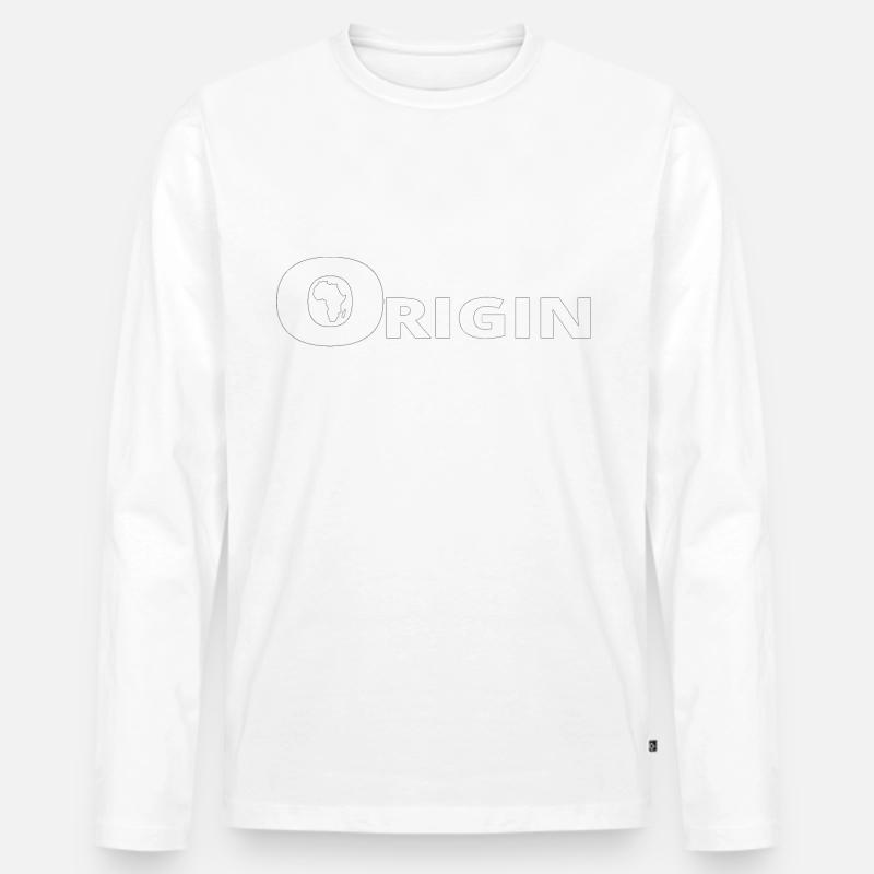 HERKUNFT AFRIKA - Männer Premium Bio Langarmshirt - Weiß