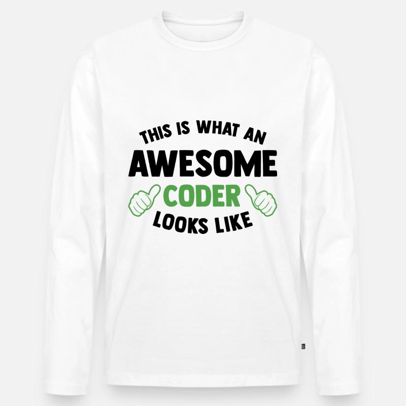 This Is What An Awesome Coder Looks Like Programmi Männer Premium Bio Langarmshirt