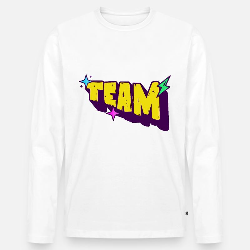 Team - Männer Premium Bio Langarmshirt - Weiß