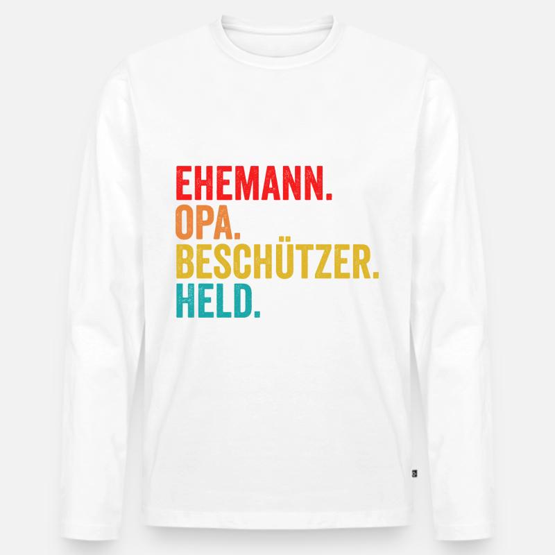 Großvater Opa - Männer Premium Bio Langarmshirt - undefined