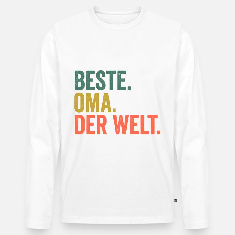 Großmutter Oma - Männer Premium Bio Langarmshirt - undefined