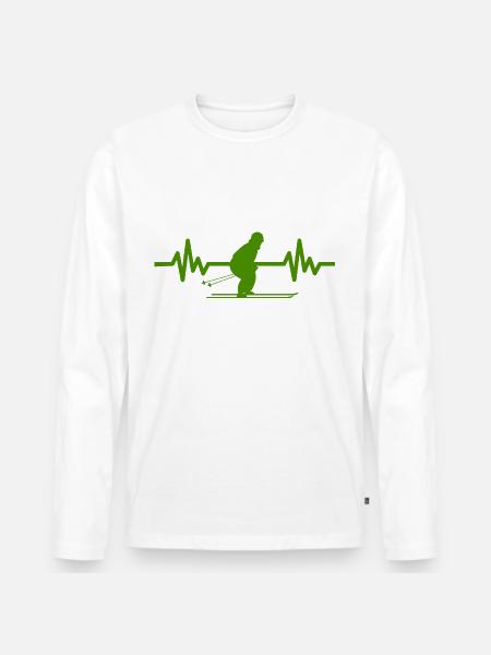 Heartbeat Ski Ski freestyle - T-shirt manches longues Premium bio Homme -