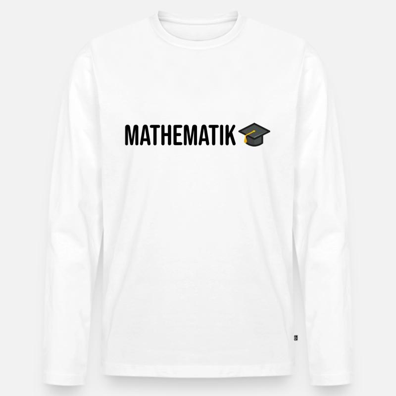 Mathematik Studium Mathematiker - Männer Premium Bio Langarmshirt - Weiß