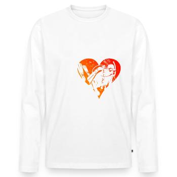 Free Dive Diving Tauchen Diver Scuba Diver - Männer Premium Bio Langarmshirt - Weiß - Vorne - Nico (187cm)