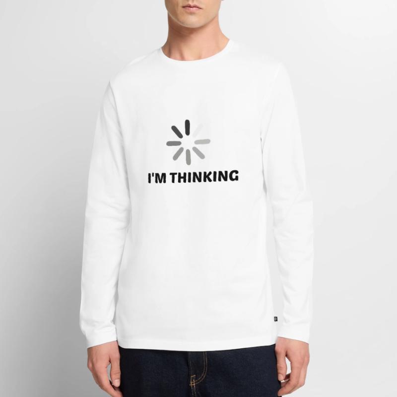 I'm Thinking Coder Software Developer Programmer N Männer Premium Bio Langarmshirt