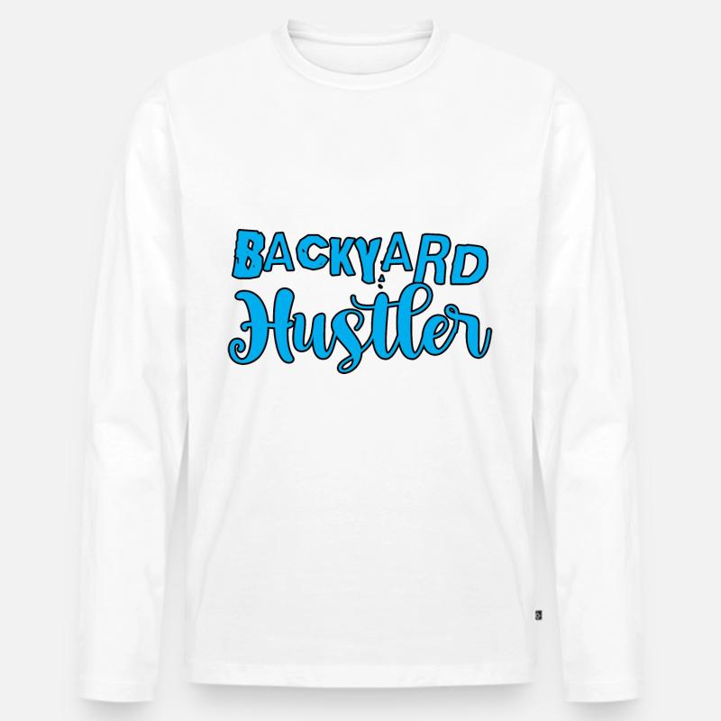 Backyard Hustler 4 - Männer Premium Bio Langarmshirt - Weiß