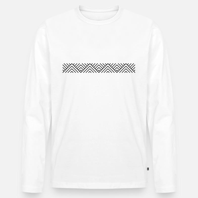 Abstract graphic jagged pattern - Men's Premium Organic Long Sleeve Shirt - white