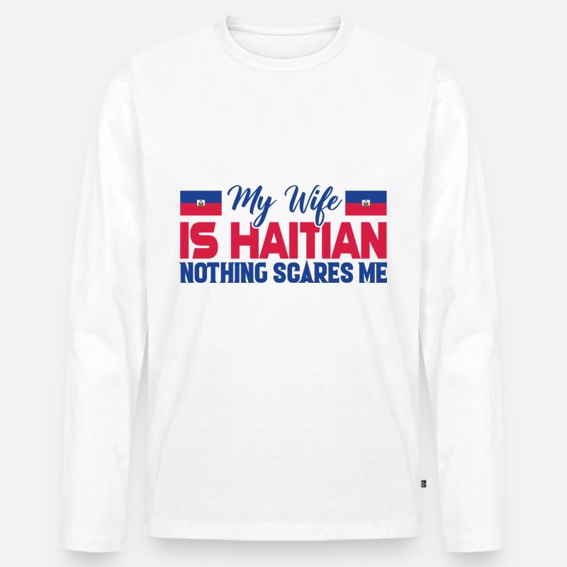 Haiti Ehefrau - Männer Premium Bio Langarmshirt - undefined