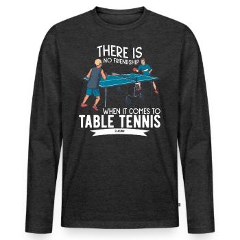 Ping-pong - T-shirt manches longues Premium bio Homme - anthracite chiné - Devant - Nico (187cm)
