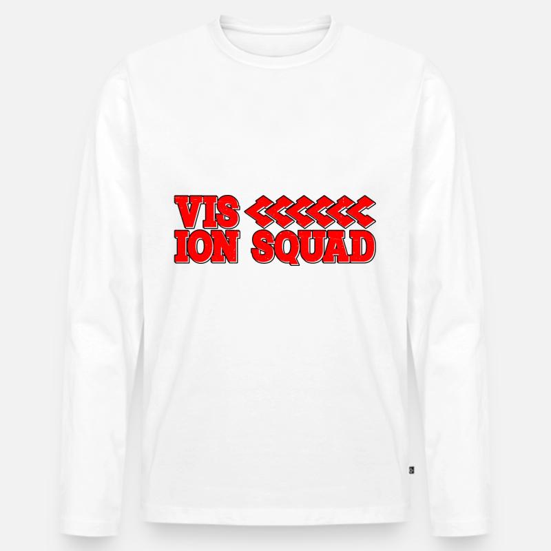 Vision Squad 5 - Männer Premium Bio Langarmshirt - Weiß