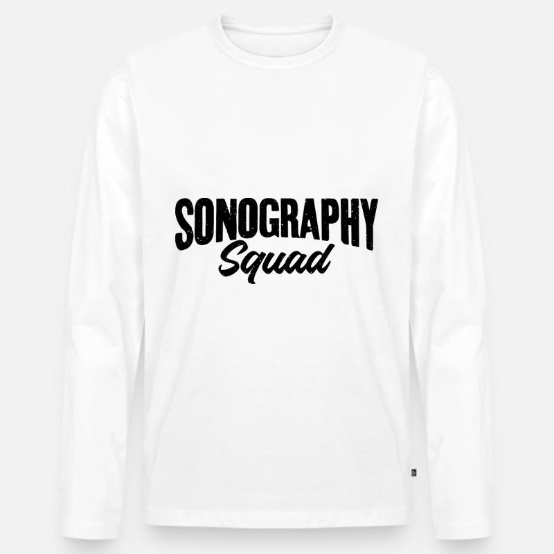 Sonographie Squad Sonographer Ultraschalltechniker - Männer Premium Bio Langarmshirt - Weiß